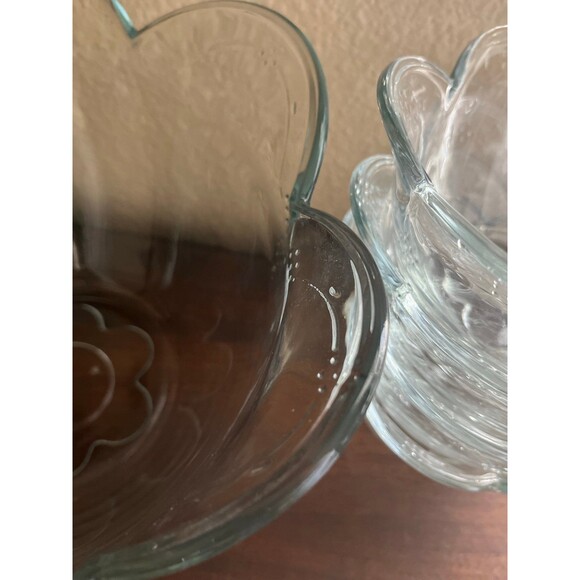 Set of Vintage Pfaltzgraff Clear Glass Salad/Fruit Bowls - Picture 3 of 10